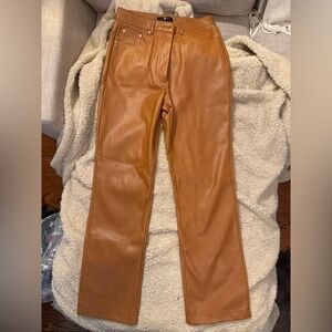 7 For All Mankind Tan Straight Leg Pants